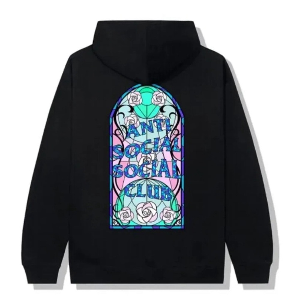 DS Anti Social Social Club ASSC Blue Love Stain Hoodie Size Small